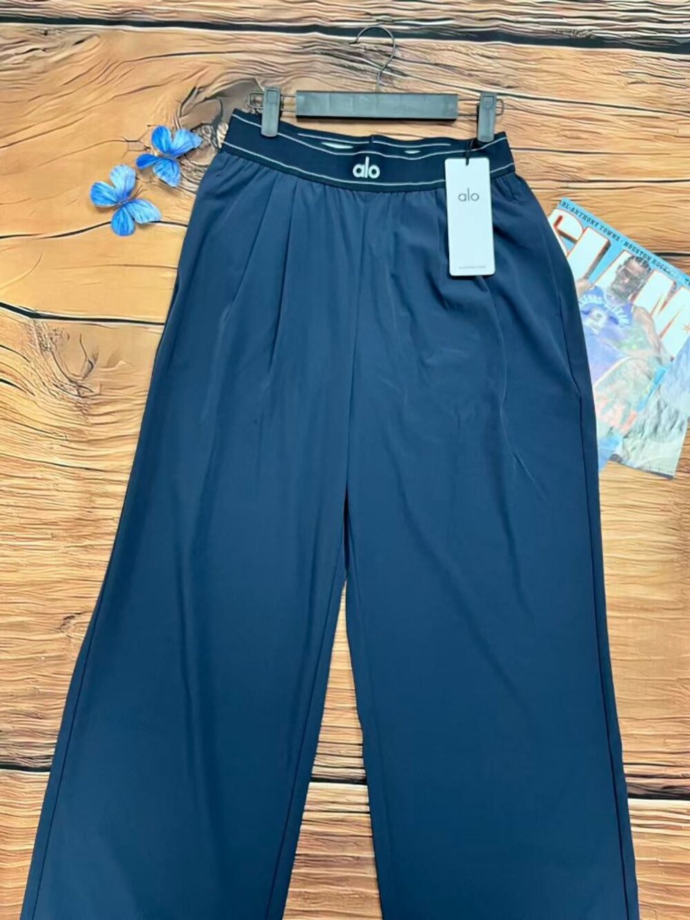 New💥ALO Yoga Suit Up Pants Navy | Regular 30" Inseam XS - Picture 2 of 7